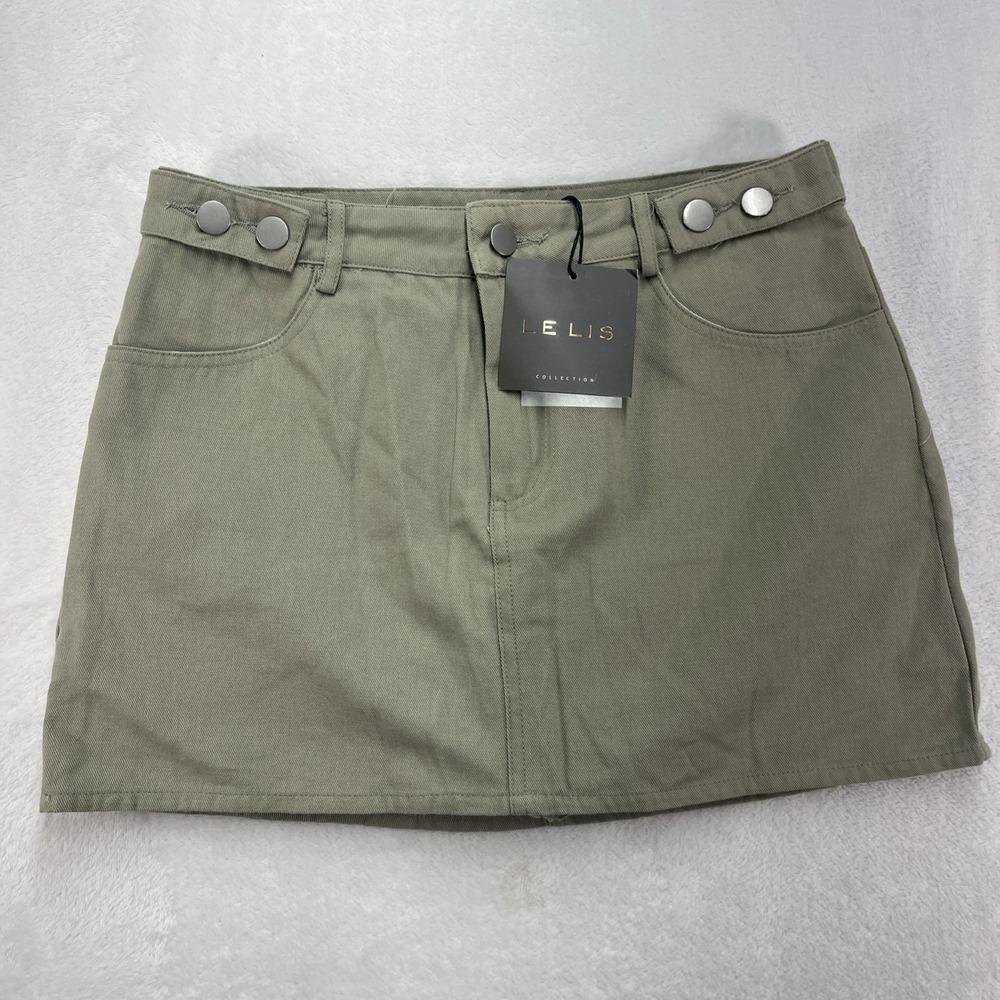 Le Lis Collection Cotton Skort Womens Small Olive Coastal Beach Summer NEW